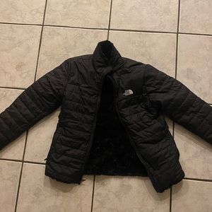 the north face mossbud reversible black jacket size XS or girls XL